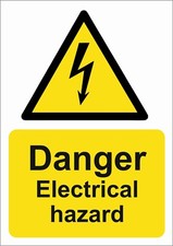 DANGER ELECTRICAL HAZARD A5/A4/A3 STICKER / FOAMEX  SIGN  SITE SAFETY/ELECTRIC
