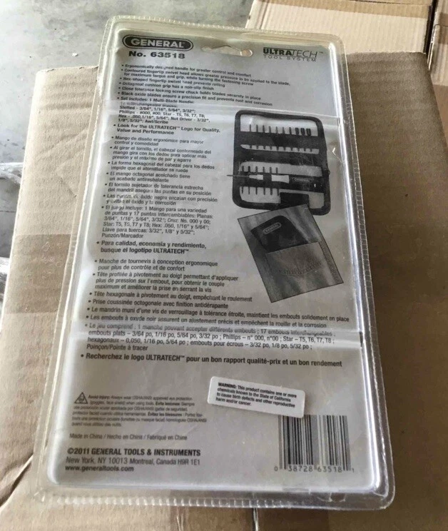 General Tools 63518 Eighteen-Piece Precision Screwdriver Set Black | Ship FAST - Image 2 of 4