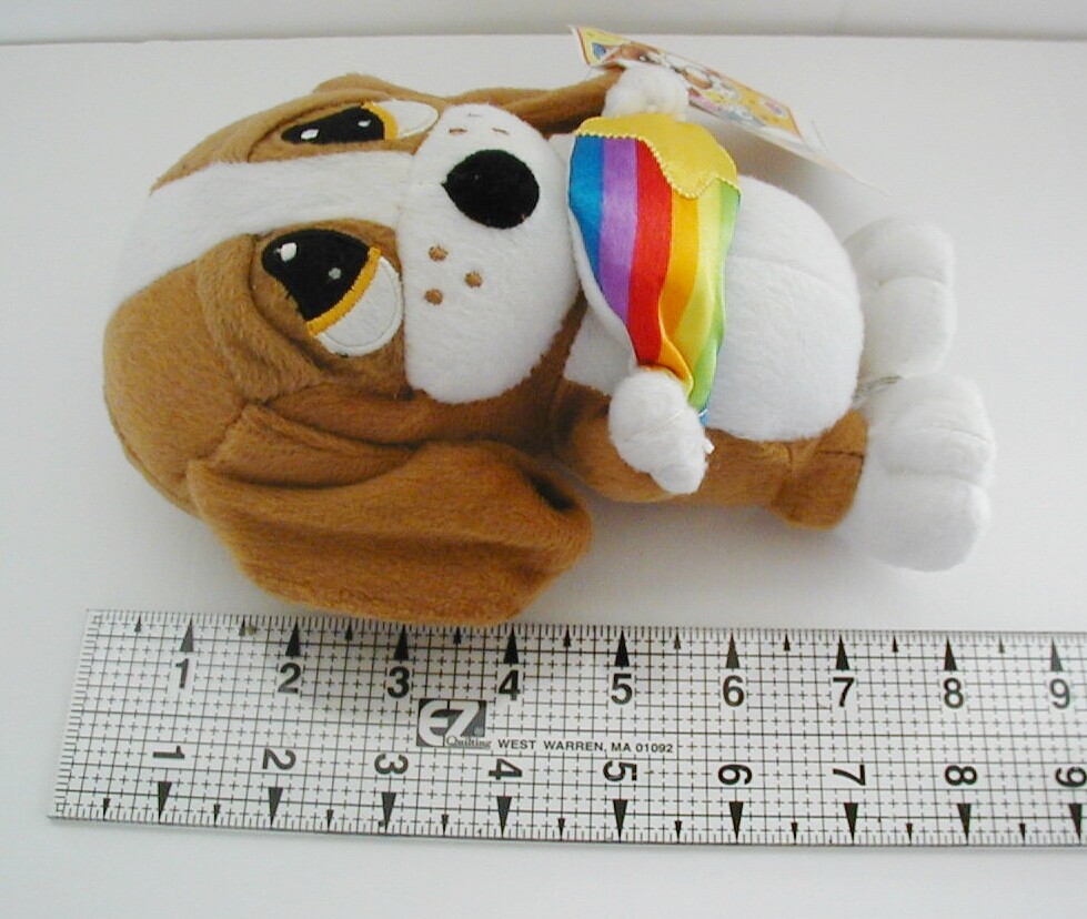 Sad Sam & Honey Plush Nanco Stuffed Puppy Dog Satin Rainbow Star