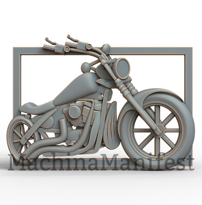 3D Model STL File for CNC Router/Laser & 3D Printer 3073. MOTORCYCLE