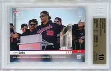 2019 TOPPS NOW MLB OFFSEASON #OS3 JUAN SOTO BGS PRISTINE 10 WORLD SERIES PARADE!