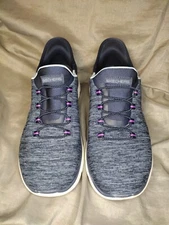 SKECHERS SLIP-INS Women Memory Foam Sneakers Navy Blue Size 7 SN149937 Running