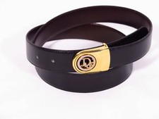 vtg DIOR Reversable Black and Burgundy 1 1/8" Belt, Size 36