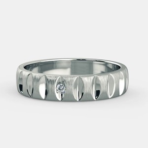 14k White Gold Wedding Bands Men S 0 04 Ct Natural Diamond Ring Size 9 10 11 12 Ebay