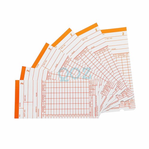 Monthly Payroll Cards For Employee Time Attendance Bundy Clock Recorder 200/400 - Picture 4 of 14