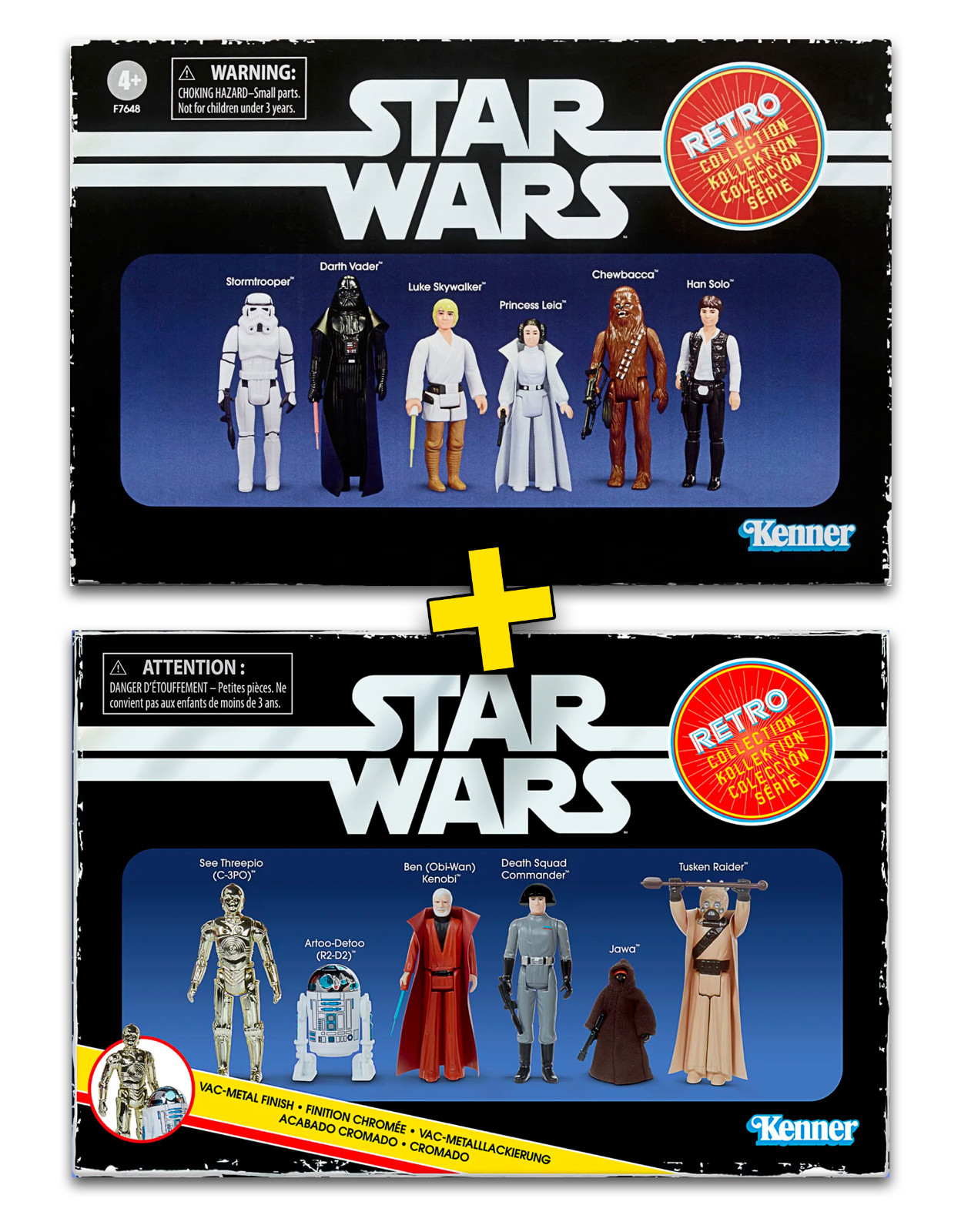 Star Wars IV 2 Coffrets Collector d'exception avec figurines de collection rétro premium