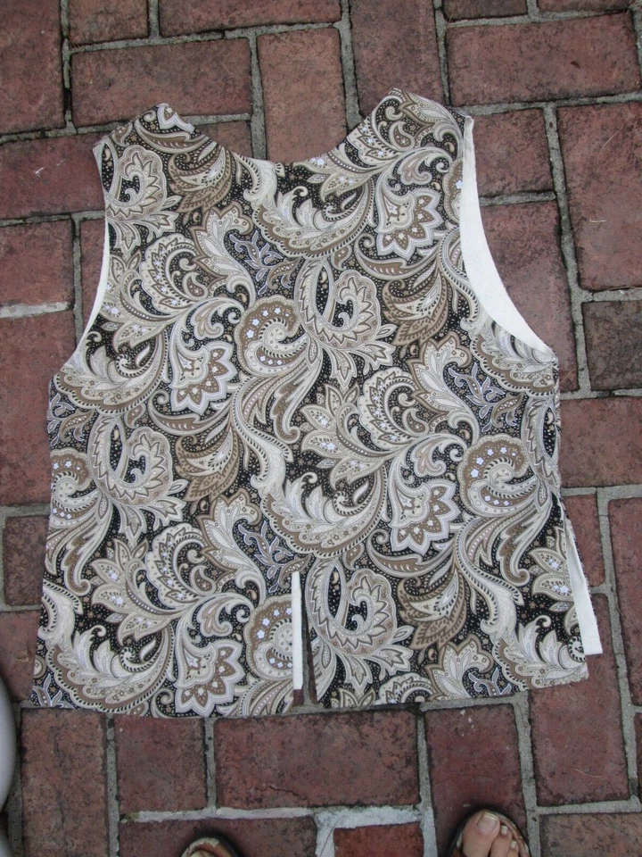 REENACTOR 18TH C COLONIAL REV WAR CHALECO INGLÉS PAISLEY GRANDE WILLIAMSBURG Foto 2 de 4