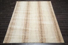 7'9'' x 9'9'' Handmade Wool Animal Print Antelope Oriental Area Rug Beige Brown