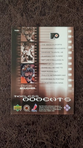2001-02 Upper Deck Brian Boucher #TM8 - Philadelphia Flyers - Autographed! - Picture 2 of 2