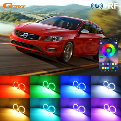 RAYS ボルボV60. S60 For Volvo S60 V60 2014 - 2018 Multi Color RGB LED Angel Eyes