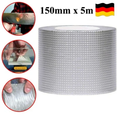 MARKENLOS 5 m nastro adesivo impermeabile gomma butilica nastro in alluminio per perdita tetto DE