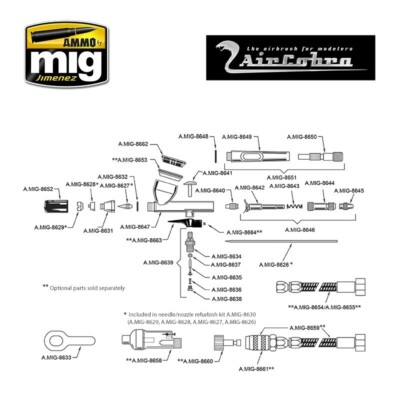 Mig Ammo #8625 Aircobra Airbrush (0.3mm) | eBay