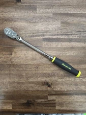 NEW Snap On FHLF80A 3/8" Flex Head Hi Viz Yellow Soft Handle Ratchet 