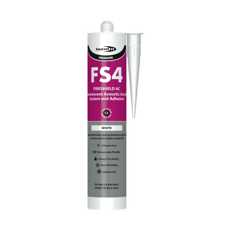 BOND IT 25 X FS4 FIRESHIELD AC INTUMESCENT ACOUSTIC ACRYLIC SEALANT FIRE RATED WHITE