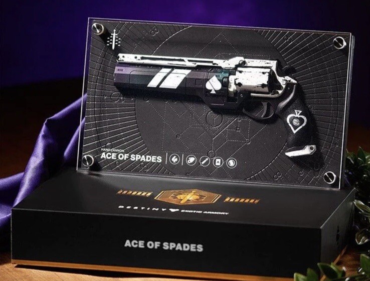 Destiny Exotic Armory Collection Ace of Spades Hand Cannon Replica