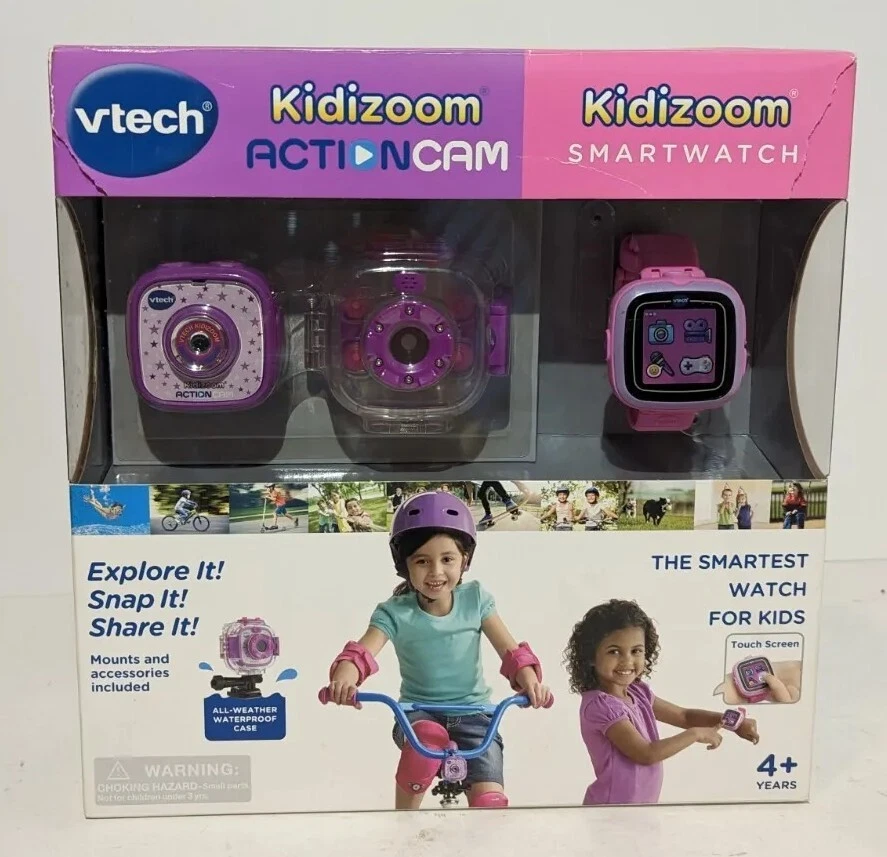 Vtech Kidizoom ActionCam + lot de montres intelligentes Kidizoom pour  filles NOB