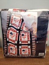 Quilted Patchwork Wall Hanging or Lap Blanket Patriotic USA Americana 50"x60"