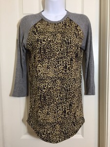 leopard print baseball shirt