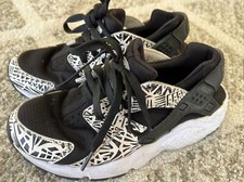 Nike Boys Air Huarache Run Ultra Black Running Shoes Sneakers 5Y