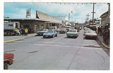 c1970 LONG BEACH WASHINGTON DRIVEWAY PACIFIC OCEAN CHEVY CORVETTE POSTCARD WA !!