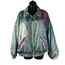 Vintage IXSPA by Jamie Sadock Women's Large Abstract Graphic Windbreaker Jacket