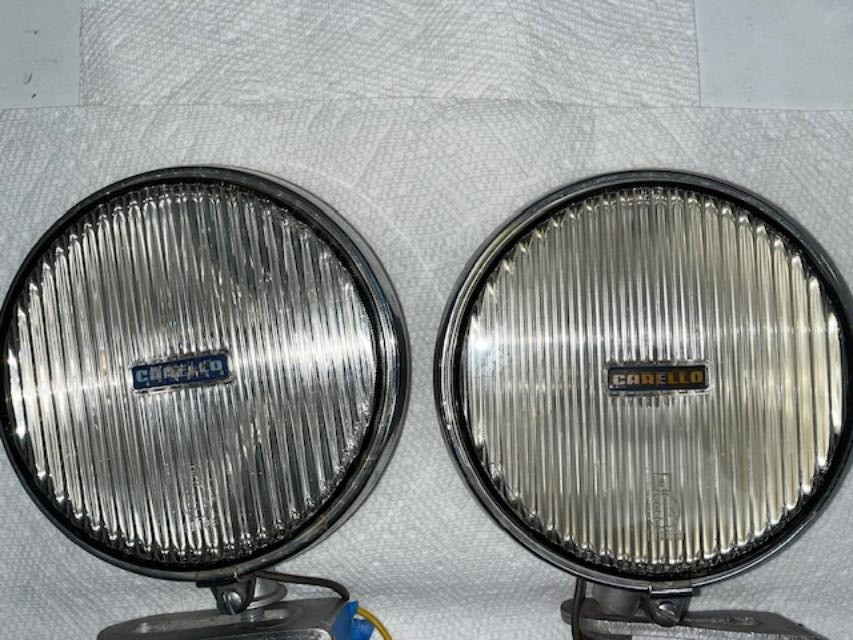 Vintage Carello 6” Round E3 Driving ? Lights They Work Ferrari? Porsche?