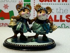 Wee Forest Folk M-304C Christmas Belles Holiday Special Green w/ Stripes/Green