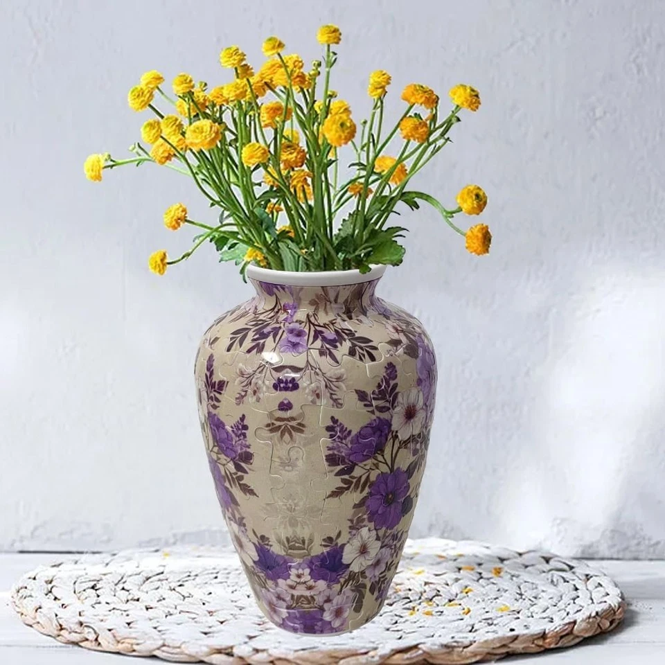 3D Puzzle Vase DIY Flower Arrangement Vase Waterproof Flower Vase Jigsaw - image 3 of 4