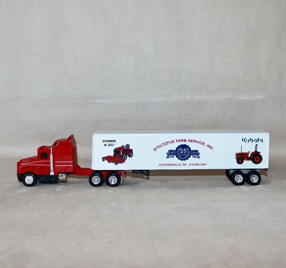 Remolque tractor Ertl ~ Stoltzfus Farm Service ~ 1991 cabina Kenworth #9753 1:64 Foto 3 de 4