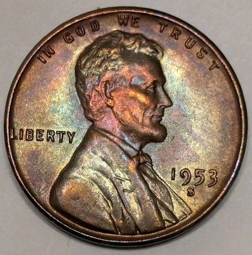 1953 - S - Lincoln Wheat Cent - Uncirculated - Toned Cent U102
