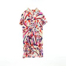 【Dresses】CHANEL Silk Dress Ivory Multicolor Chanel From Japan USED Good