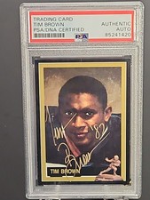 Tim Brown Oakland Raiders autograph football card. Of authenticated