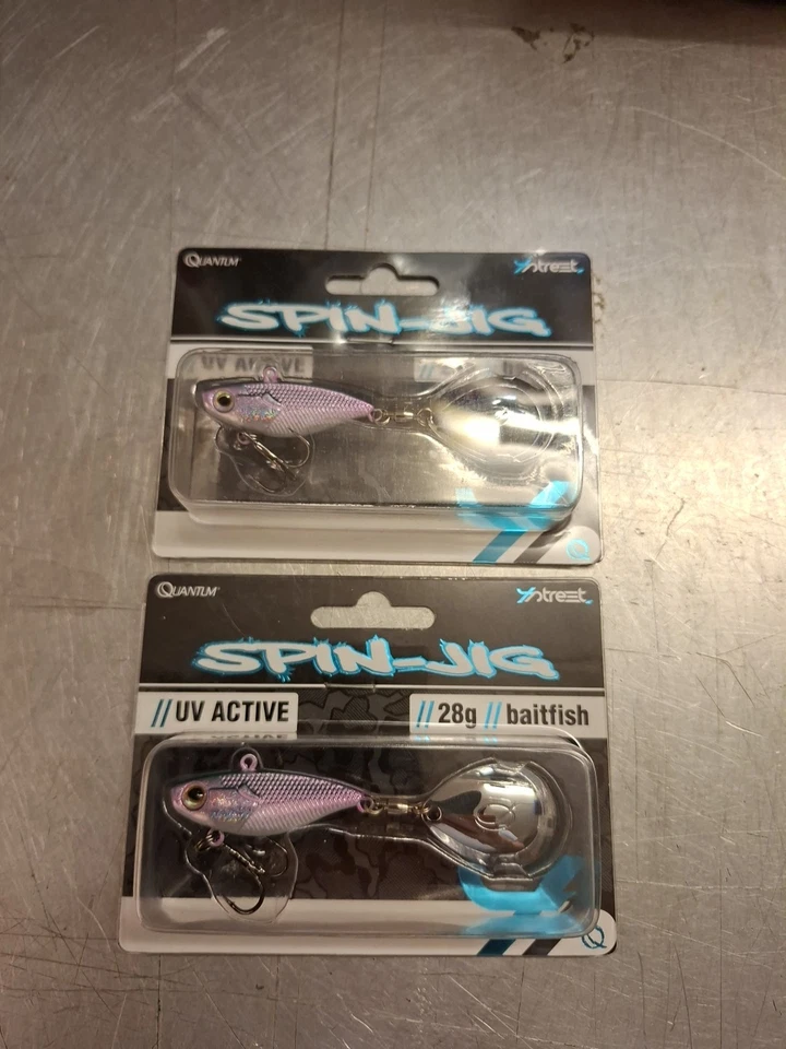 Quantum 4street Spin-Jig, 2 Stück, 28g 4,1cm baitfish, Ovp