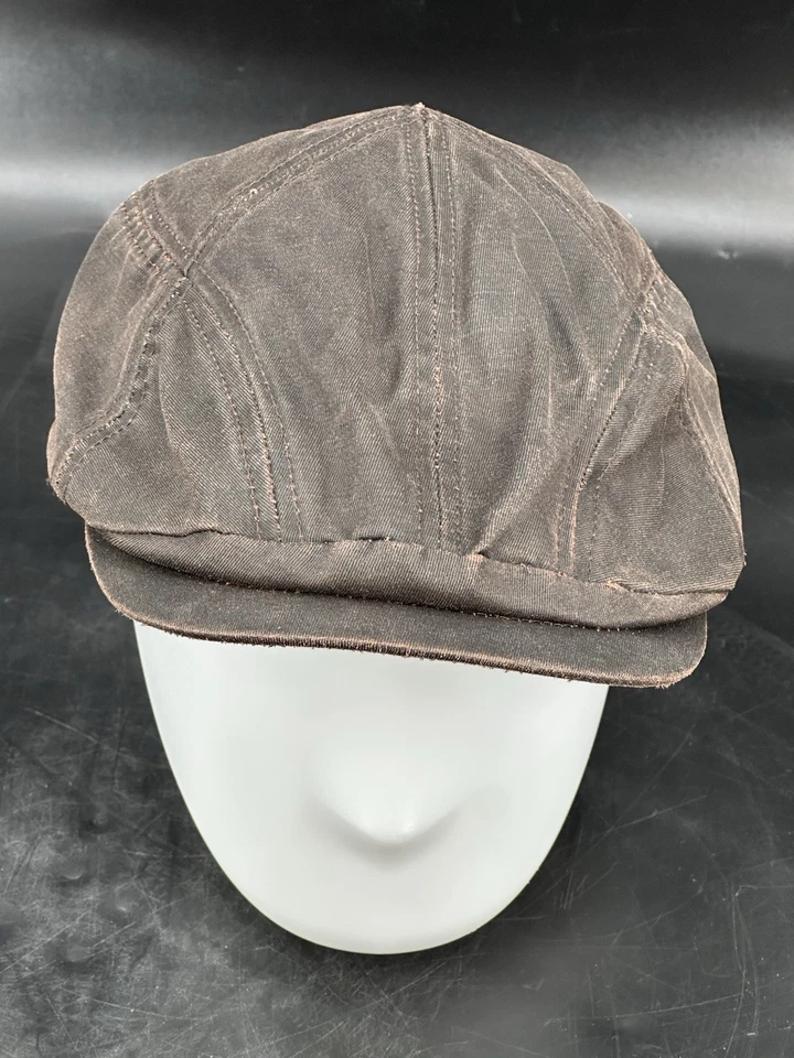 Stetson All American Gorra Plana Hiedra Gorra Hombres L Cuero Marrón Look Algodón Newsboy Foto 2 de 4