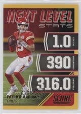 2021 Score Next Level Stats Gold Patrick Mahomes II #NL2 5cb