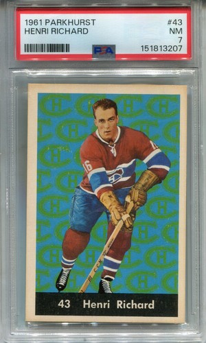 Henri Richard #43 1961 Parkhurst card