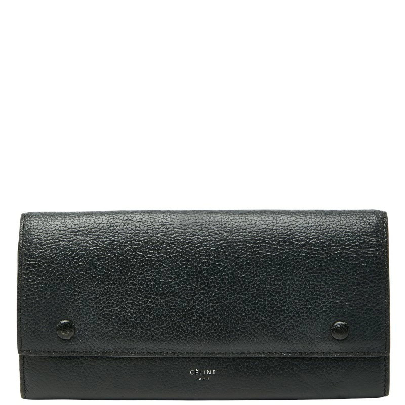CELINE Large Flap Multi-Function Long Wallet Blac… - image 1