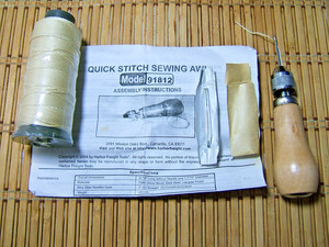 QUICK STITCH SEWING AWL WITH ALL ACCESSORIES NEEDED EXCELLENT UNUSED CONDITION