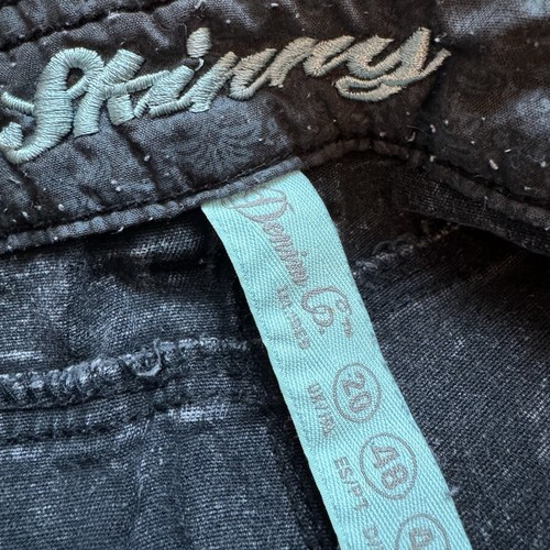 Denim & Co Size 20 Skinny Grey Acid Wash Zip Accent Denim Jeans - Foto 8 di 10