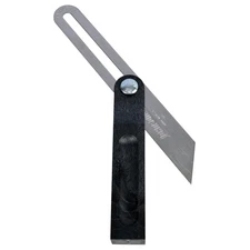 Johnson B75 Stainless Steel Black/Silver Plastic Handle Sliding T-Bevel 8 L in.