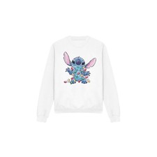 Lilo & Stitch Felpa Schizzo di Luci di Natale Adulto Unisex (TV4824)