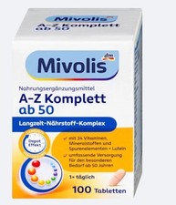 Mivolis A-Z Komplett ab 50 Depot 100 Tabletten Vitamine Mineralstoffe 150 g …