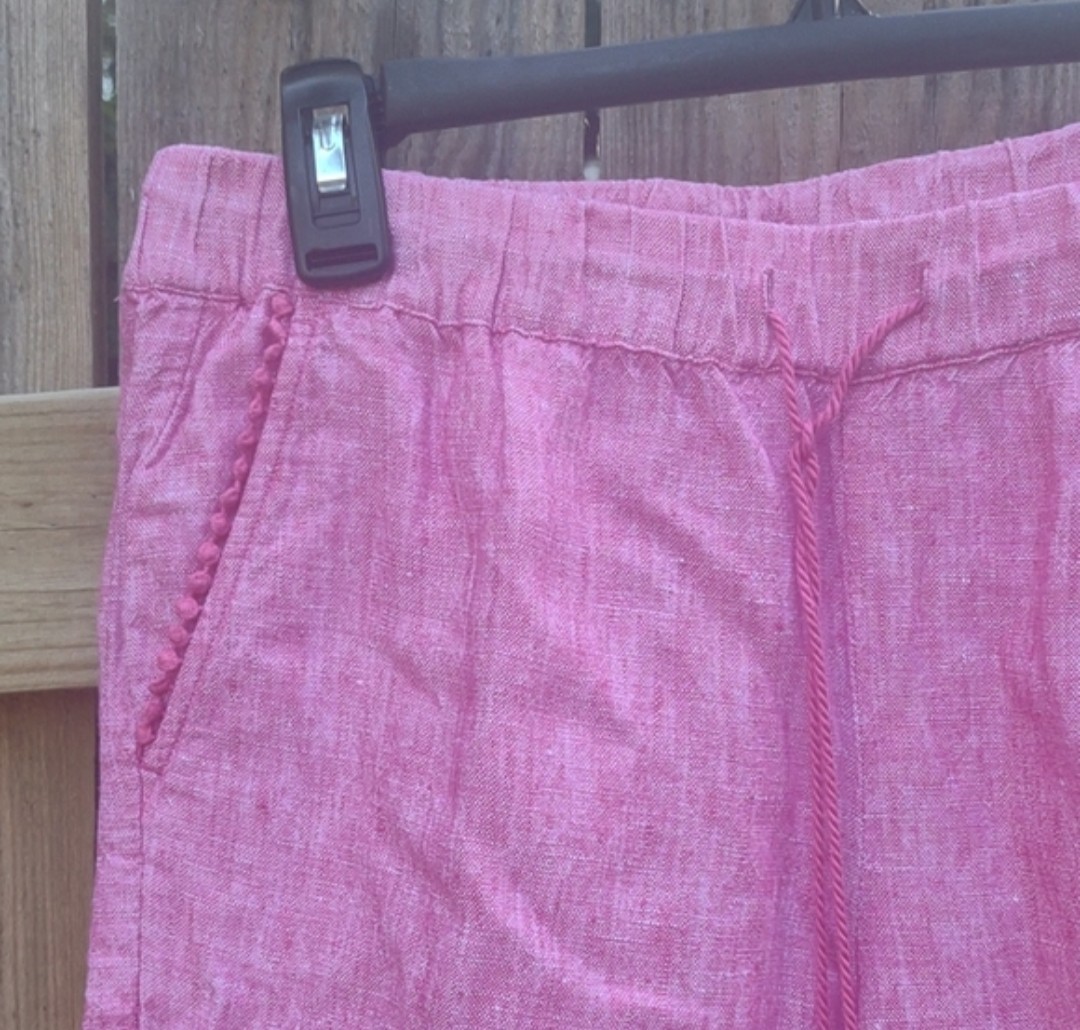 Talbots Linen Pink Pull On Drawstring Relaxed Vac… - image 2