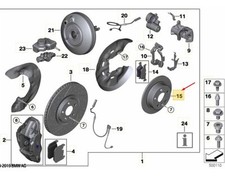 BMW 2 Gran Coupé F44 Heck rechts Bremsscheibe 34206889358 Neue Echt