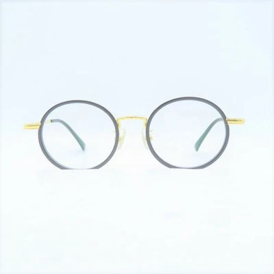 Calee Circle Type Glasses Sunglasses Size OS Black/Gold - Image 1 of 4