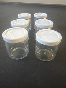 Ultimate Yogurt Maker 6 oz Yogurt Jars With Lids Set Of 6