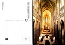 Europe Czech Republic Prague Castle St. Vitus Cathedral Gothic Interior Postcard