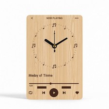 Musikplayer-Tischuhr runde ecken analoge tischuhr flache front f&uuml;r schreibtisch