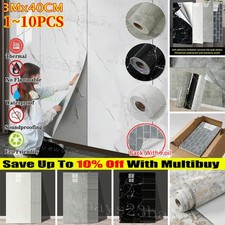Thick Insulation Self-adhesive Marble Wallpaper Kitchen Bathroom Wall Sticker UK