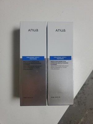 ANUA Lot of 2x 8 Hyaluronic Acid Hydrating Gentle Foaming Cleanser 150ml NEW